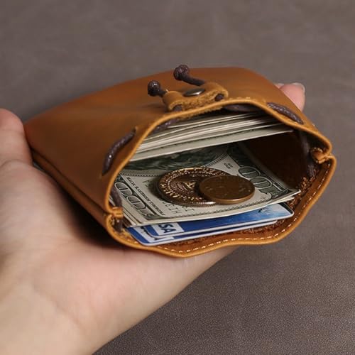 Medieval Leather Drawstring Pouch Premium Coin Pouch for Men Coin Holder for Purse Women Leather Drawstring Coin Purse2