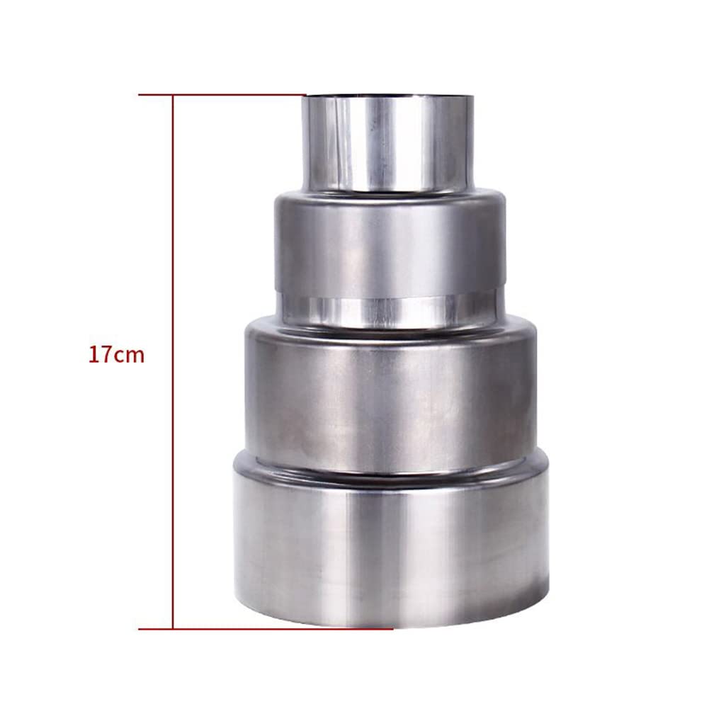RANRAO Stainless Steel Flue Connector, Liner Reducer/Tubing Connector Chimney Adaptor Stove Pipe For Connecting Conversion Flue Pipe, Fireplace Flue