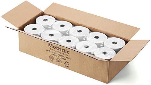 Methdic 3 1/8 x 230 Thermal Cash Register Receipt Paper 50 Pack 10 Boxes (BPA-Free Tape)