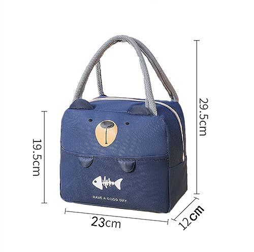 WUWYOUWL Lunch Bag,Cute Carton Insulated Lunch Box,Reusable Lunch Cooler Bags,Waterproof Lunchbag - Image 2