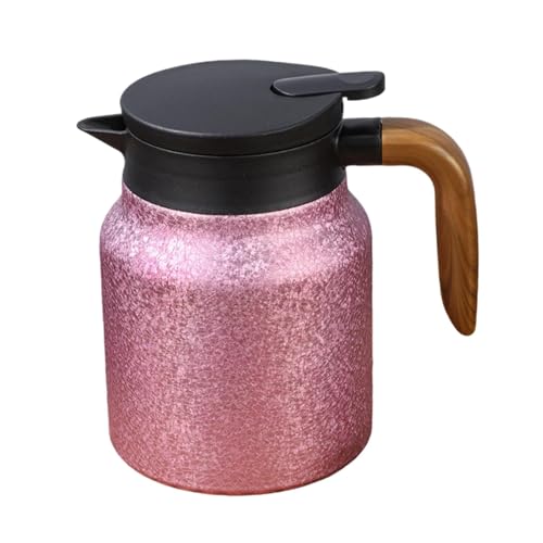 Colcolo Brocca Termica, Borsa dell'Acqua Calda con Infusore, Macchina per Il caffè Portatile Isolata, Teiera Isolata Termicamente per Cucina, Ufficio E RI, Rosa