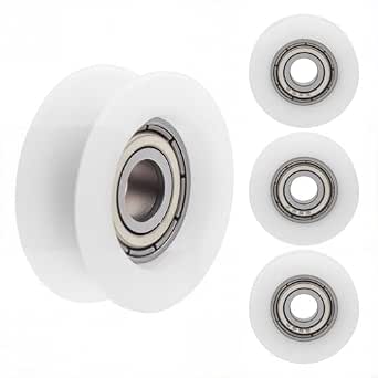 Ahlsen 90 Mm Lager Nylon Stärke Riemenscheibe, Universal Riemenscheiben Kabelrad Fur Fitnessgerate Haushalts Kugellager Riemenscheibe Verwendung Fur Garage Scheunentor 6 Stuck 59628105