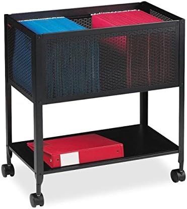 Lorell Mesh Rolling File, 13-1/4 by 24 by 27-1/2-Inch, Black
