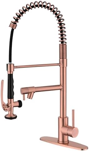 EKRTE Torneira de cozinha de cobre, torneiras de cozinha pré-enxá...
