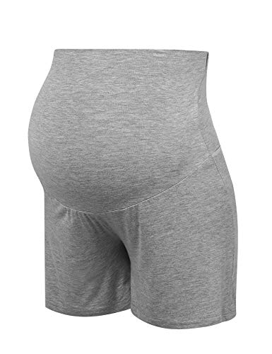 Image of Joyaria Women's Maternity Shorts Pajama Sleep Lounge Pregnancy Sleepwear | 95% Bamboo Viscose, Over The Belly, Active & Yoga, Postpartum Shorts, S-XXL