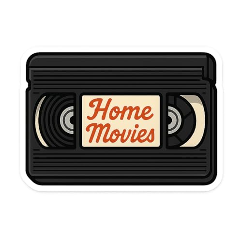 Retro VHS Tape Sticker - Home Movies Vintage Vinyl Decal for Laptops, Water Bottles, and Scrapbooking (3