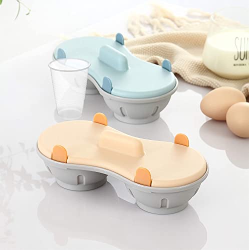 image for KICOFIT Egg Poacher Microwavable, Egg Steam with Measure Cup Dishwasha
