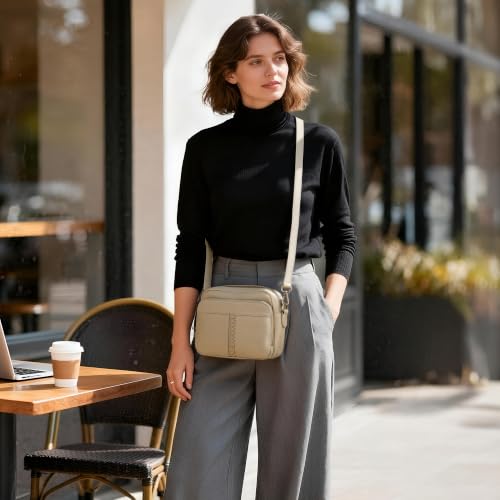 Image of befen Genuine Leather Crossbody Bag for Women Anti Theft Purse and Hangbags with Built in RFID Wallet