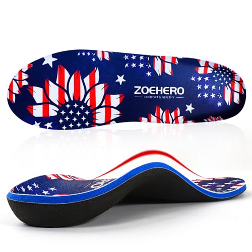 Arch Support Inserts for Men & Women - Plantar Fasciitis Relief Orthotic Insoles for Flat Feet | Unisex Fit for Work Boots, Running, All-Day Comfort | 10 Sizes (Great Gift Idea)