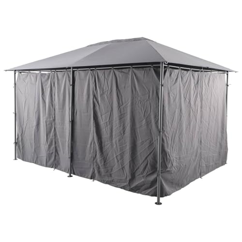 Hespéride - Cortinas para cenador Santorini Gris - para Santorini 4 x 3 m (6 Cortinas)