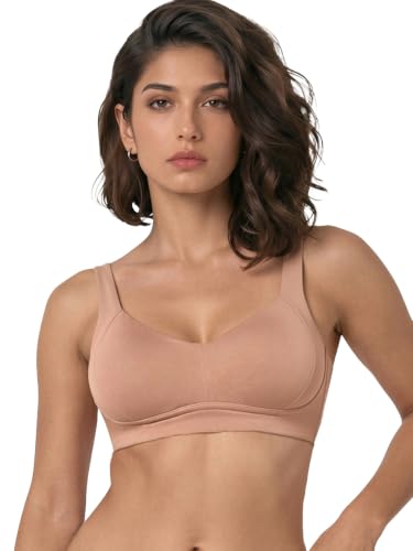 Image of Enamor Bamboo Cotton A077, Side Support, Everyday Women's T-Shirt Bra - 3X Softer, 4X More Absorbent, Antimicrobial, Padded, Wirefree, Full Coverage