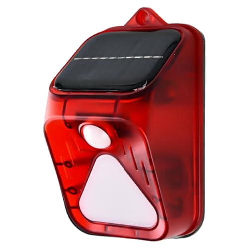 Repulsif Chat Exterieur, Repulsif Chat Solaire, 7.3x5.5x12.2cm, Lumière D'alarme, Détection 8m, Son 100dB, Étanche IP65 pour Jardin, Ferme, Poulailler Et Protection Extérieure