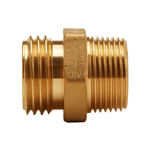 Brass Fire Hose Adapter Male X Male - 1" Nh To 1" Npt #TOP3