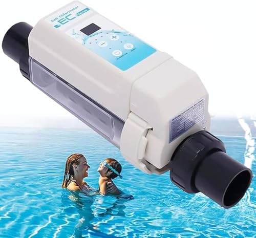 Generador de cloro salino - Sistema electrolítico con función de limpieza automática y pantalla de salinidad para spa y piscina