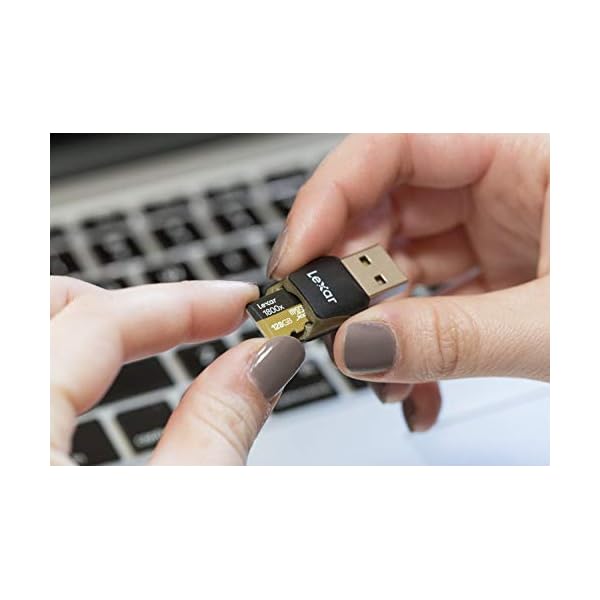 Lexar LSDMI128CRBEU1800R Professional Class 10 1800x Micro SDHC UHS-II Speicherkarte mit USB-Kartenleser, 128 GB – Bild 5