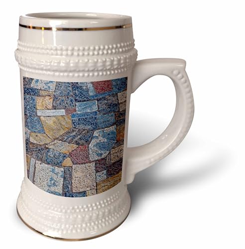 3dRose 22oz Stein Mug - Greece, Athens. Patterns in mosaic walkway at Acropolis. Greece