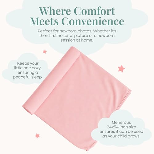 Image of Caden Lane Baby Swaddle & Receiving Blanket, Soft, Breathable & Temperature-Regulating Bamboo Viscose Fabric for Swaddling Newborns, Gender Neutral Infant Blanket for Boys & Girls
