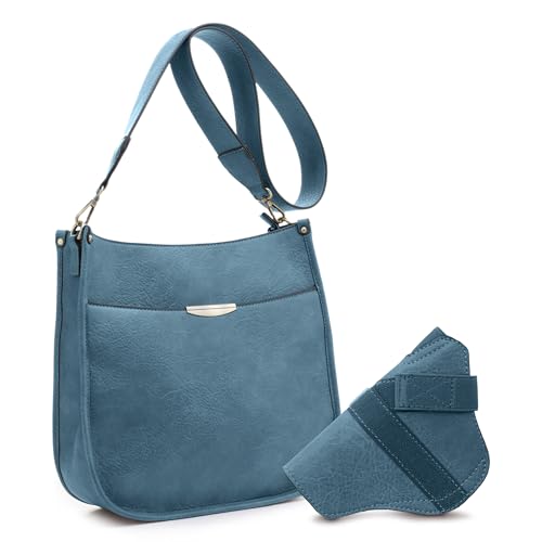 JESSIE & JAMES Ava Concealed Carry Crossbody Bag with Lock and Key Turquoise