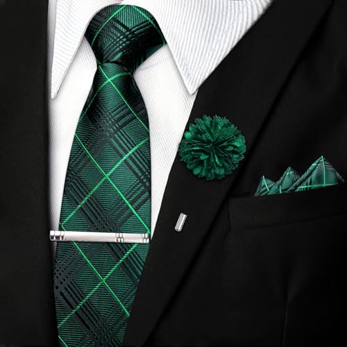 Image of DiBanGu Silk Zipper Ties for Men, Formal Pre-tied Necktie