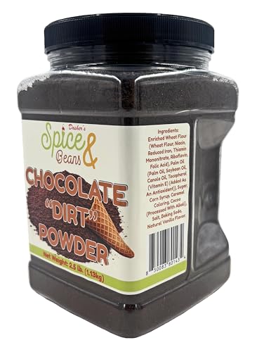 Image of Chocolate Cookie inchDirt inch Powder 2.5 lb | Chocolate Cookie Crumb Dessert Topping | Ice Cream, Dirt Cups, Cakes, Cupcakes & Dessert Decorations | Bulk Resealable Container | Dasher's Spice & Beans