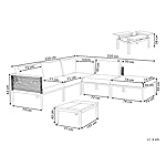 Beliani Lounge-Set Aluminium Grau