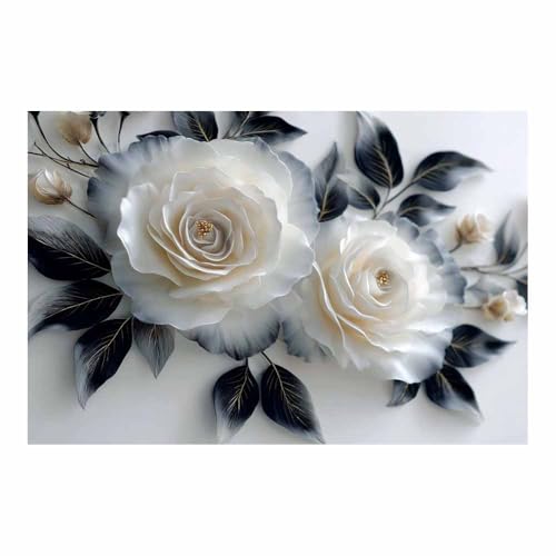 Peinture fleurs pour cadeau de fête des mères : toile moderne 40x60cm décoration chambre