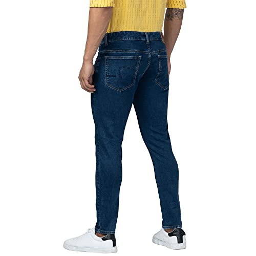 Image of Spykar Men's Kano Slim Fit Mid-Rise Jeans (Ankle Length)