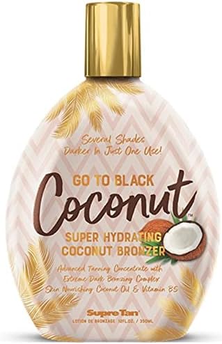 Supre Tan Go To Black Coconut Bronzer Tanning Lotion 12 fl oz