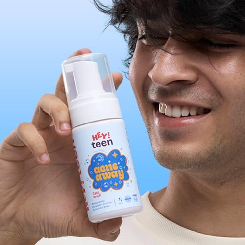 Image of HEY TEEN Acne Face Wash for Teens & Kids 9+ Years | Foaming Cleanser for Boys & Girls | Helps Reduce Pimples, Acne & Excess Oil | with Niacinamide, Neem & Zinc PCA | Daily Face Wash for Oily Skin