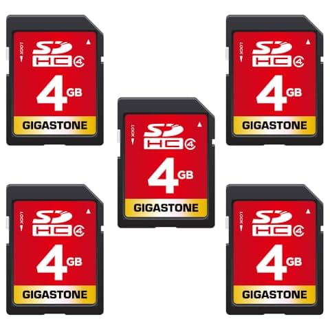 Gigastone 4GB SD Card 5-Pack for Full HD Video Cover