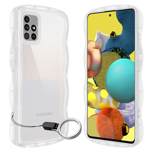 Galaxy A51 5G�p�P�[�X�N���A �����O�t�� �M�����N�V�[A51 5G SC-54A SCG07 �E�F�[�u ������ �}�O�Z�t ���� �}�c�Ɗ� TPU �ϏՌ� ���y�� �ɔ� ���� ���΂݂Ȃ� ����~�� ���킢�����˂��� �؍� �l�C �X�g���b�v�z�[��