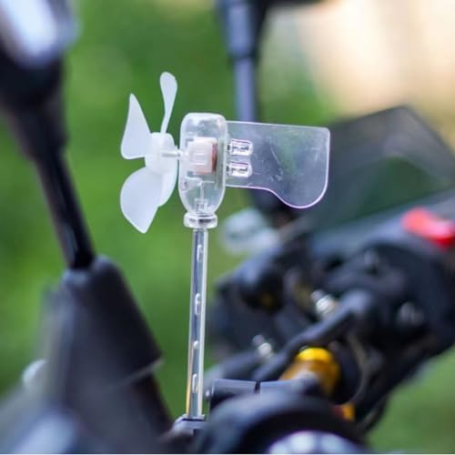 Wind Micro Turbine Generator - 4 Blade LED Windmill for Eco-Friendly Power Generation & Electric Vehicle Decoration (1PC, Color Options)