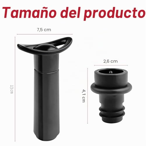 Miniatura 2 de Crynvor Bomba De Vacio Con 8 Tapones De Vino, Tapon Bombas Vacio, Wine Dispenser, Vertedores Para Expulsor De Vino, Dispensador Sin Quitar El Corcho, Para Mantiene El Fresco