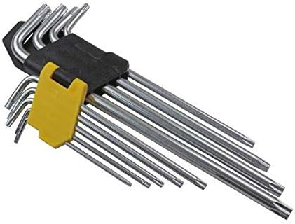 US PRO Tools 9pc Extra Long Tamper Proof Torx Star Key Set T10 - T50 2236
