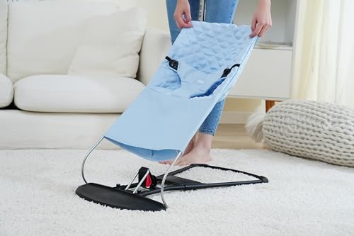 Bezug auf Babywippe. Bezug Belltop kompatibel mit BabyBjörn Wippe: Balance, Soft und Bliss. Babysitz Ergonomisch Babywippe. Hypoallergenic Steppuhn. (Hellblau)