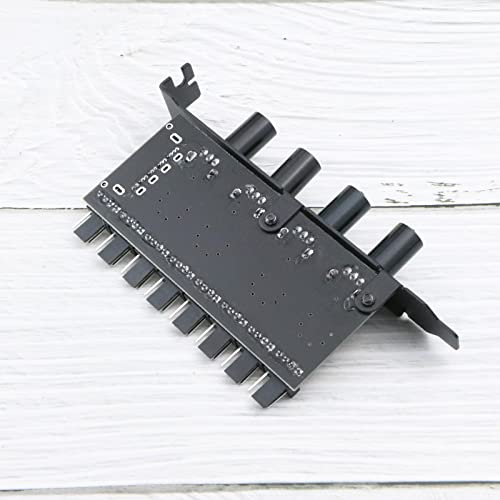image for VGOL 4 Knob Cooling Fan Speed Controller PC 8 Channels Fan Hub Radiato