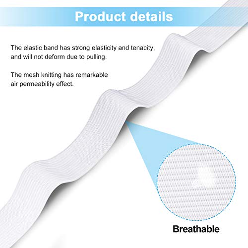 image for ZSOUUI Sewing Elastic Band 1 inch, Knit Elastic Band, Elastic Tape for