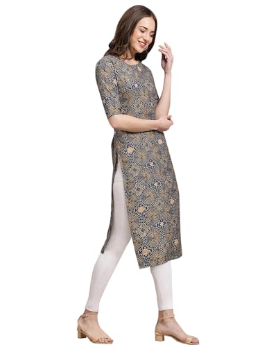 Pinkmint Women's Crepe Digital Print Straight Kurta Pack Of 6 [Cr-369-338-329-337-366-341-M]
