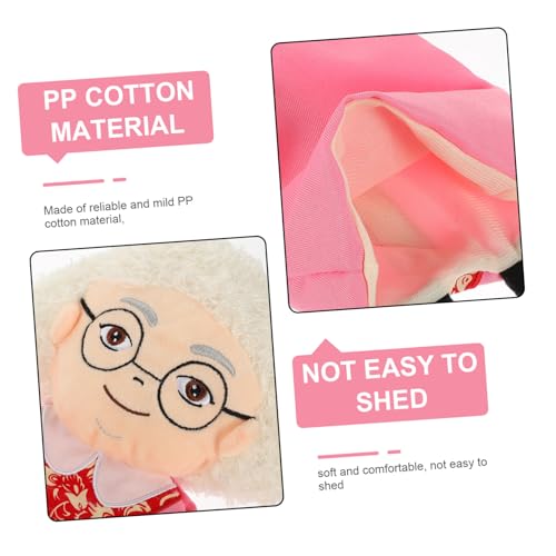 TOYANDONA Realistic Handmade Decorative Hand Puppet Grandma for Storytelling and Interactive Play Soft Plush Educational Figure Enhancing Motor Skills and Social Connection - Image 2