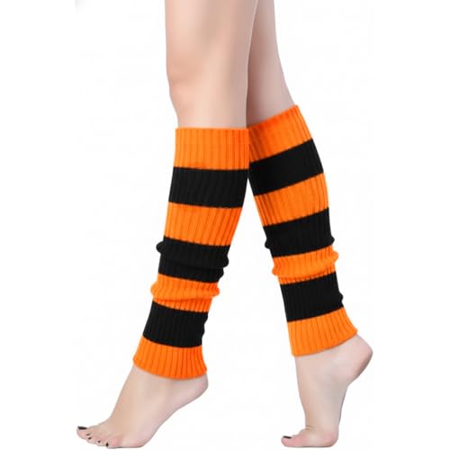 Image of v28 Women Warm Leg Warmers 80s Retro Party Costume Knit Ballet Neon Long Socks