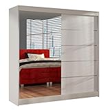 Schrank mit Kleiderstange und Einlegeböden.