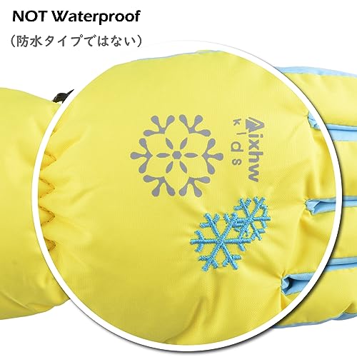 Image of TRIWONDER Kids Ski Snow Gloves Winter Cold Weather Snowboard Mittens Boys Girls (S, Yellow)