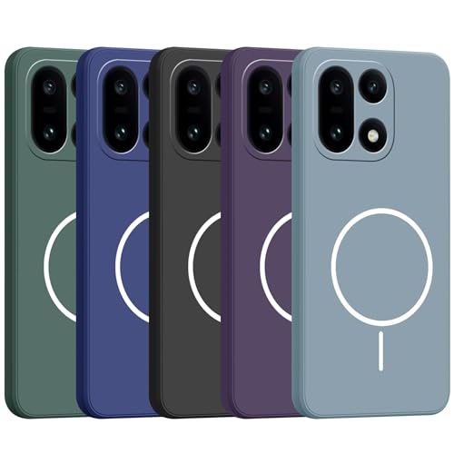 Image of amazon basics Back Cover for OnePlus 15 5G | Ultra Slim Soft Rubberised Case | Magsafe Logo Printed (Not Magsafe Compatible) | Camera Protection - Black