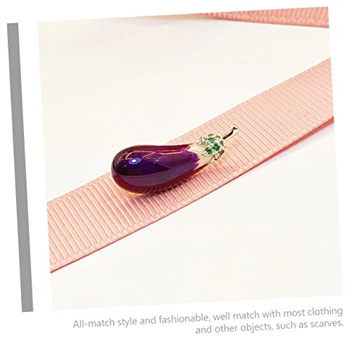 Broche aubergine en cuivre pour customiser une veste ou un chapeau - 2