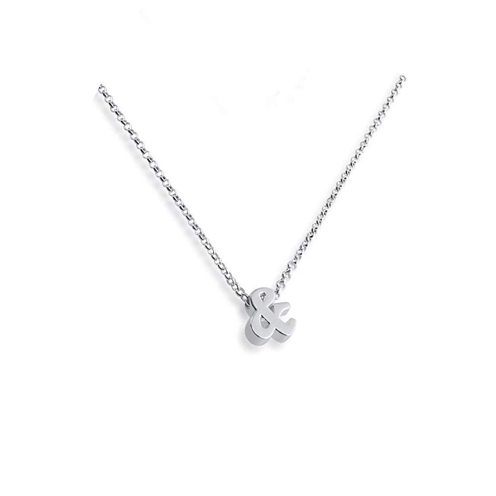 WLLAY Dainty And Symbol Ampersand Necklace Gold-Tone