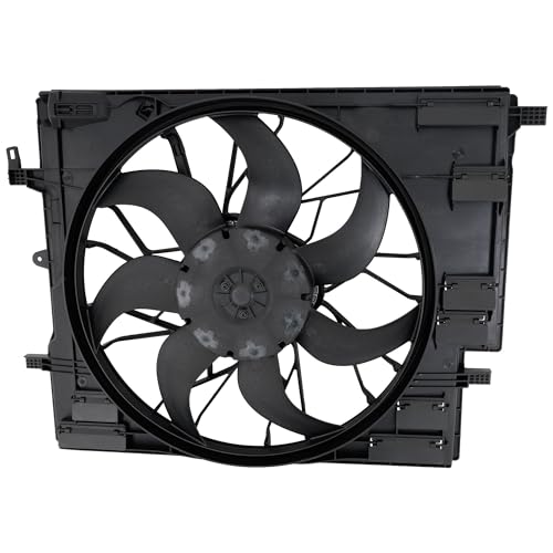Go-Parts - Single Radiator Fan Assembly for 2017-2021 Volvo S90, 2019-2021 Volvo V90 and V60, Excludes Plug-in Models, Replacement 2019 2020 2021