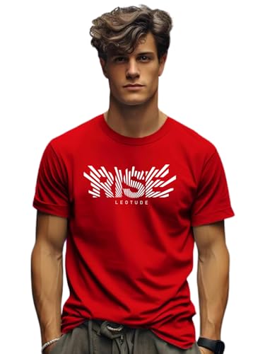 Image of LEOTUDE Men's Half Sleeve Regular Fit Tshirt | Tshirt for man