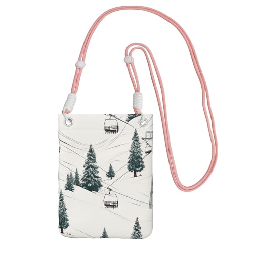 Sac à main pour téléphone portable rose idéal pour le remonte-ski et les escapades