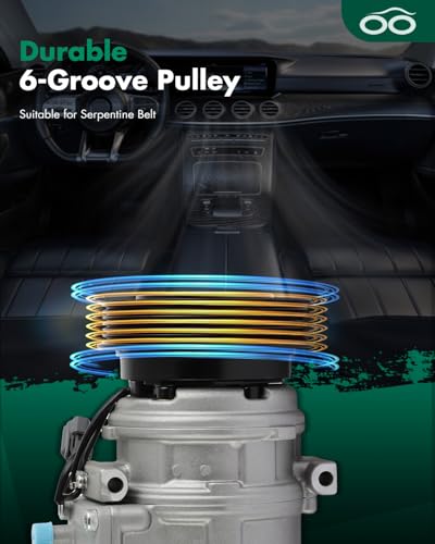 Image of SCITOO AC Compressor fit for Acura CL 3.0L 1997-1999 | Fast Cooling, Ultra Low Noise (≤72 dB)Air Conditioner Compressor with Clutch, Easy Installation, 38810P8AA01