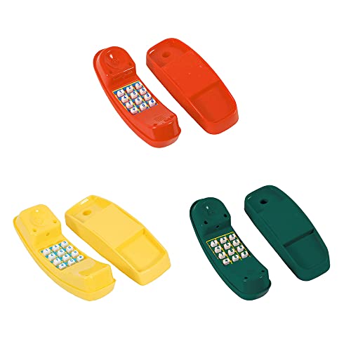 Kids Children Toy Play Telephone perfect for Climbing Frames Tree House Play Den Red, Green, Yellow (Red)